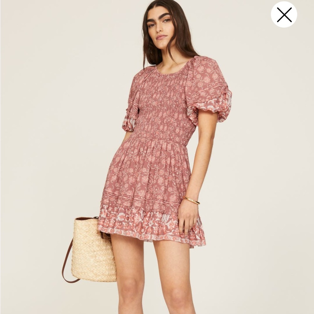 Cleobella Dusty Rose Floral Mini Dress